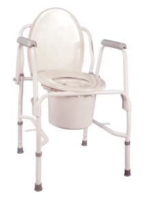 Drive Medical K.D. Deluxe Steel Drop-Arm Commode Chair