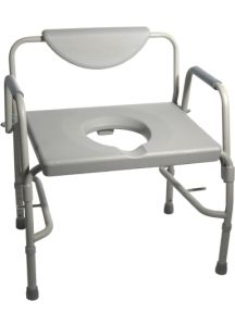 Deluxe Bariatric Drop-Arm Commode, Assembled, Grey 23 Inch - 11135-1