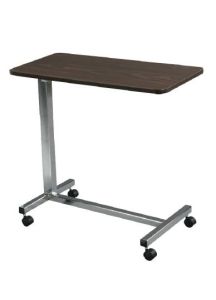 Drive Overbed Table, Non Tilt Chrome Top, Adjustable Height Overbed Table