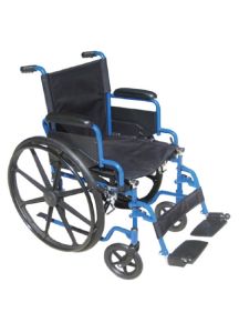 Drive Blue Streak Wheelchair with Flip Back Detachable Desk Arms