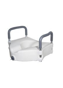 Elevated Raised Toilet Seat with Removable Arms
