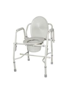 Bedside Commode Steel with Drop Arm Padded Arms by Drive
