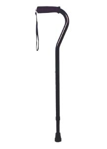 Offset Handle Walking Cane with Comfortable Foam Grip