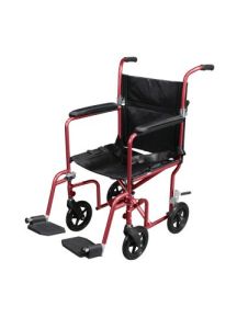Flyweight Lightweight Transport Wheelchair with Removable Wheels