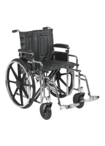 Sentra EXTRA HEAVY DUTY Wheelchair with Various Arm Styles and Foot Rigging Options