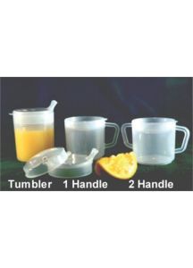 PSC Drinking Cup - 8 oz. Reusable Clear Plastic with 2 Specialty Lids