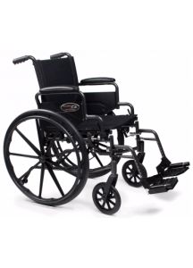 Traveler L4 Folding Wheelchair with Swingaway Footrest, 18" x 16" Seat 18 or 20 Inch - 3F020120