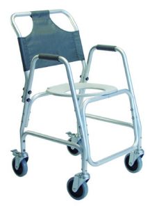 Shower Transport Commode Chair with Footrest 22 Inch - 7915A-1