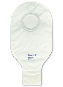 Securi-T Two-piece Drainable Pouch with Filter 12 L, 2-1/4 Flange, Transparent