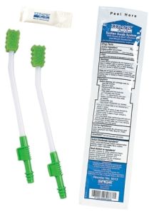 Single Use Suction Swab System with Perox-A-Mint Solution and Mouth Moisturizer - 6513