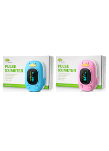 HealthTree Pediatric Pulse Oximeter, Pink and Blue Color Options 