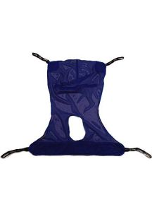 Reliant Full Body Sling with Commode Opening, X-Large, Blue, Mesh X-Large - R116