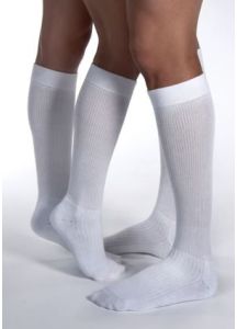 JOBST ActiveWear Knee-High Moderate Compression Socks Large, White Large - 110481
