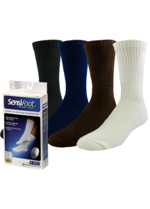 Jobst SensiFoot Unisex Crew Length Diabetic Mild Compression Socks 8-15 mmHg