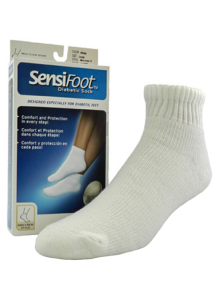 SensiFoot Unisex Mini-Crew Diabetic Mild Compression Socks 8-15 mmHg