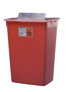 10 Gallon Red Sharps-A-Gator Sharps Container with Slide Lid 31143665