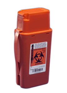 1 Quart Red SharpSafety Sharps Container Transportable 8303SA