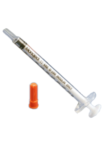 Monoject Insulin Syringe with Accu-Tip Flat Plunger Tip - 1mL (Pack of 10)