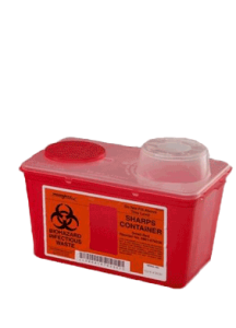 4 Quart Red Sharps-a-Gator Sharps Container with Chimney Top 8881676236