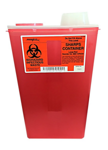 14 Quart Red Sharps-a-Gator Sharps Container with Chimney Top 8881676434