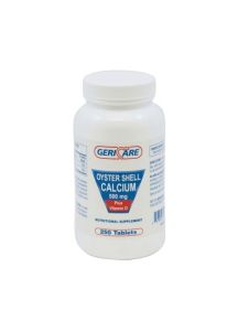 Geri-Care Oyster Shell Calcium Supplement with Vitamin D - 500 mg Strength