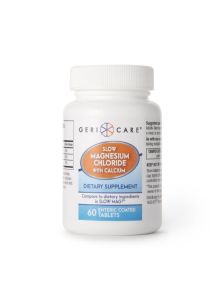 Geri-Care Slow Magnesium Supplement with Calcium - 64mg Tablets