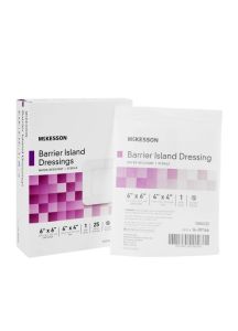 Composite Barrier Island Dressing Water Resistant 6 x 6 Inch - Sterile