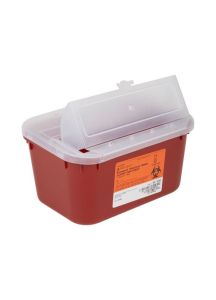 Medi-Pak 1 Gallon Red Sharps Disposal Container with Horizontal Entry Lid 101-8703