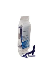 Twin Blade Disposable Razors with Lubricated Strip