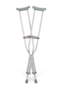 Red Dot Aluminum Crutches - Adjustable for Easy Use and Comfort