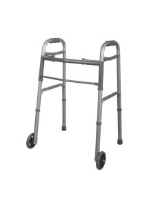 Youth Two-Button Folding Walkers with 5 Inch Wheels
