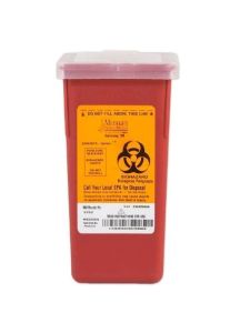 1 Quart Red Stackable Sharps Container 8702