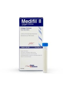 Vial of Medifill II Collagen Particles and five-vial box