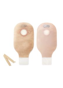 Transparent New Image Two-Piece Drainable Ostomy Pouch With Clamp Closure and Filter