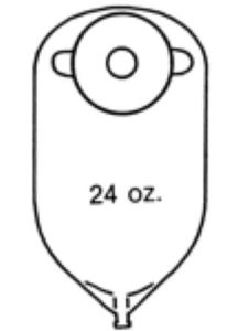 Nu-Hope 8256 Post-Op Urinary Pouch with 3/4 Inch Round Stoma