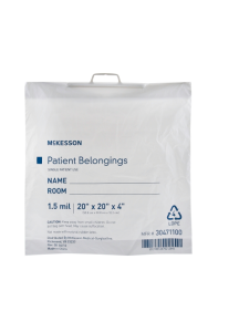McKesson Performance Patient Belongings Bag 4 X 20 X 20 Inch - 30471100