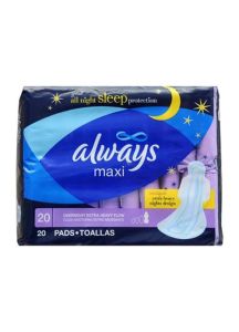 Always Overnight Maxi Pads with Wings