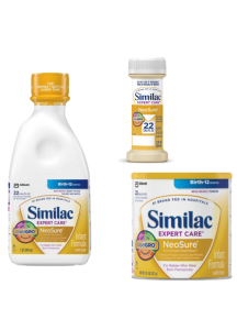 Similac Expert Care NeoSure Infant Formula with OptiGRO | 1-12 Months | 22 Cal | Twin Pack 2oz
