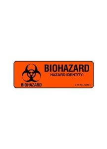 Chemical Hazard Label 1 X 3 Inch - SBH-4