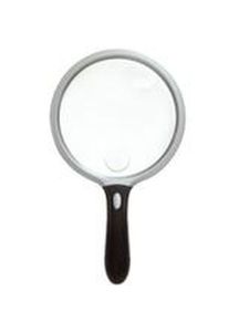 5 Inch Round LED Lighted 2x Magnifier w/ 6x Bifocal